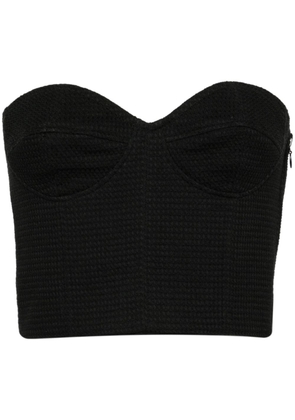 Forte Forte sweetheart cropped top - Black