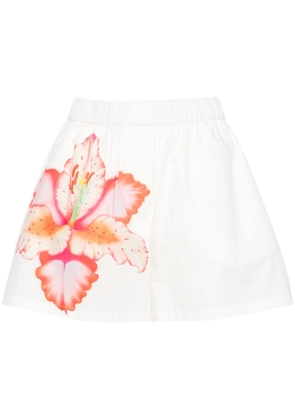 Maje Iajy floral-print shorts - White