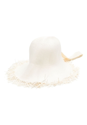 Jil Sander fringe-trimmed paper hat - Neutrals