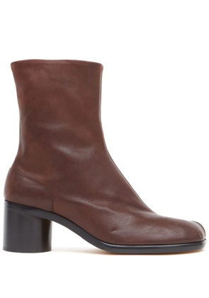 Maison Margiela Tabi leather ankle boots - Brown