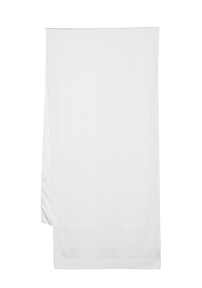 Moschino silk monogram scarf - White