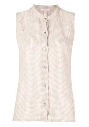 Eileen Fisher sleeveless button-up shirt - Brown