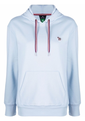 PS Paul Smith zebra-logo organic cotton hoodie - Blue