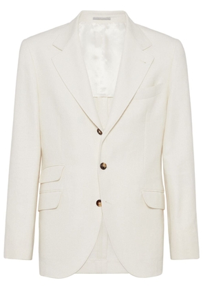 Brunello Cucinelli single-breasted blazer - White