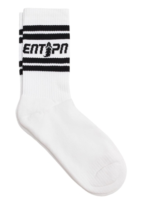 Enterprise Japan intarsia-knit cotton-blend socks - White