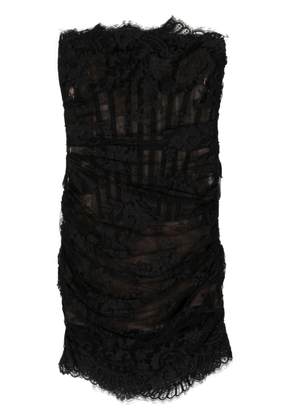 Monse strapless lace mini dress - Black