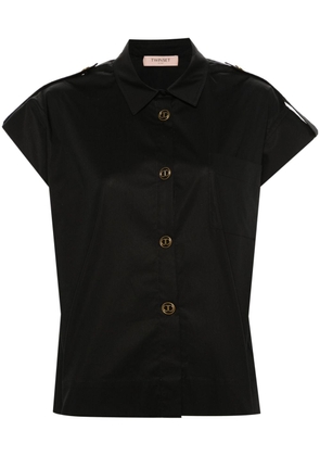 TWINSET sleeveless poplin shirt - Black