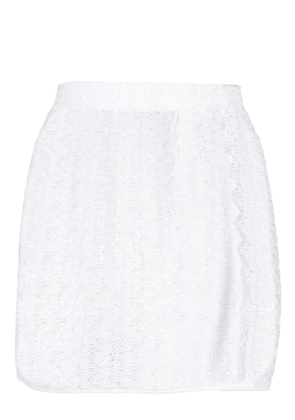 Missoni knitted elasticated-waist short skirt - White