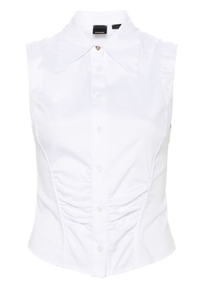 PINKO sleeveless poplin shirt - White