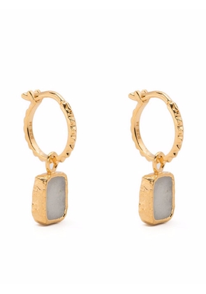 Missoma gold-plated moonstone hoop earrings