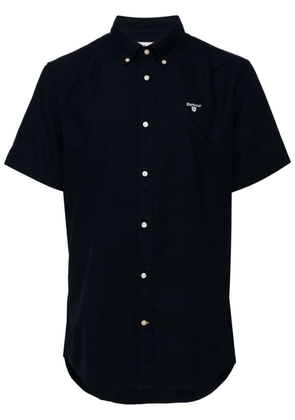 Barbour embroidered-logo cotton shirt - Blue