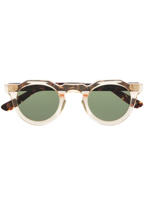 Lesca round-frame tinted sunglasses - Brown