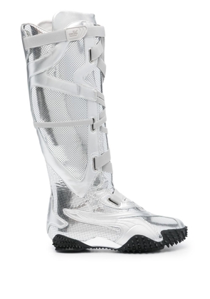 PUMA leather knee-high boots - Silver