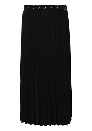 LIU JO whipstitch-detailing pleated skirt - Black