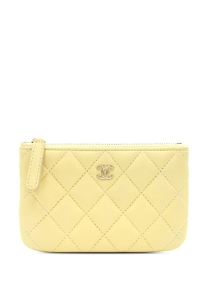 CHANEL Pre-Owned 2020 Lambskin Mini O Case pouch - Yellow