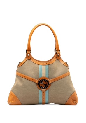 Gucci Pre-Owned 2000-2015 Reins Web shoulder bag - Brown