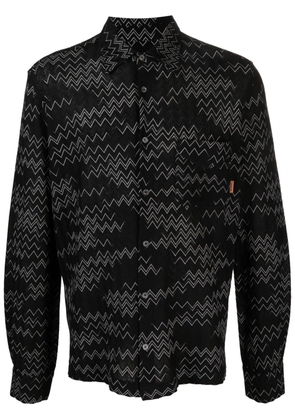Missoni zigzag-print long-sleeves shirt - Black