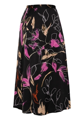 Paul Smith Ink Floral-print high-waisted skirt - Black
