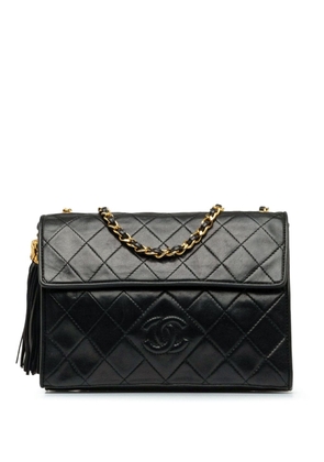 CHANEL Pre-Owned 1989-1991 CC Quilted Lambskin crossbody bag - Black
