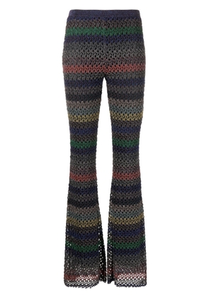 Missoni flared high-waisted trousers - Blue