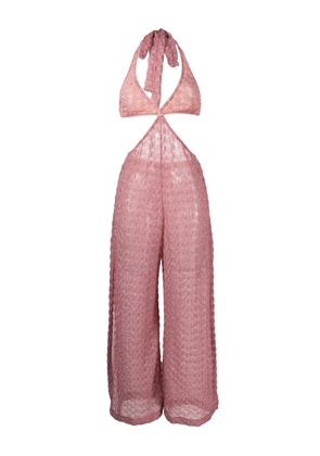 Missoni cut-out sleeveless beach cover-up - Pink