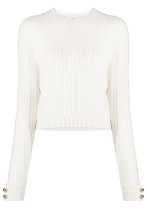 Chiara Ferragni cable-knit jumper - White