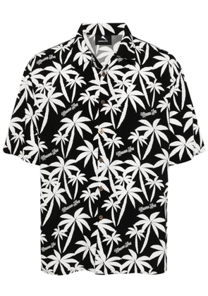 Mauna Kea palm tree-print shirt - Black