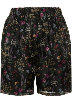 Max Mara Nordica floral-print shorts - Black