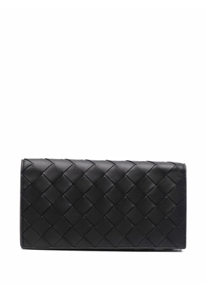 Bottega Veneta intrecciato leather wallet - Black