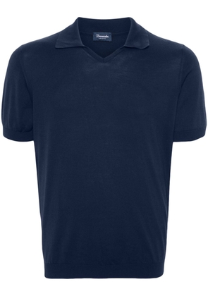 Drumohr fine-knit polo shirt - Blue
