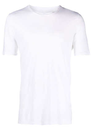 120% Lino mélange short-sleeve T-shirt - White