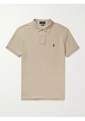 Polo Ralph Lauren - Slim-Fit Logo-Embroidered Cotton-Mesh Polo Shirt - Men - Gray - XS