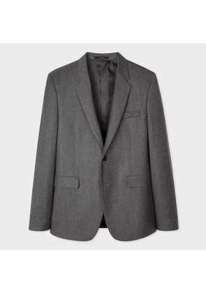Paul Smith Men's Slim-Fit Dark Grey Wool-Cashmere Two-Button Blazer