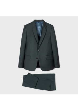 Paul Smith The Soho - Tailored-Fit Dark Green Sharkskin Wool Suit