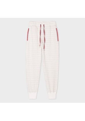 Paul Smith Women's Cream Jacquard Check Lounge Sweatpants White