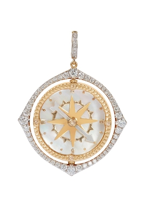 Annoushka Yellow Gold And Diamond Mythology Spinning Compass Pendant