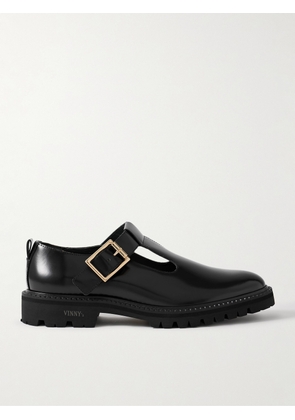 VINNY's - Maree Glossed-Leather Derby Shoes - Men - Black - EU 40