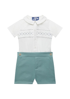 Trotters Smocked Rupert Shirt And Shorts Set (2-6 Years)