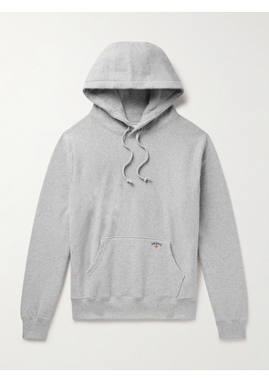 Noah - Logo-Embroidered Cotton-Jersey Hoodie - Men - Gray - XS