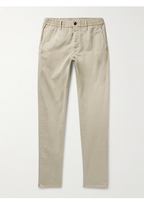 Incotex - Slim-Fit Straight-Leg Cotton-Blend Gabardine Trousers - Men - Neutrals - UK/US 28