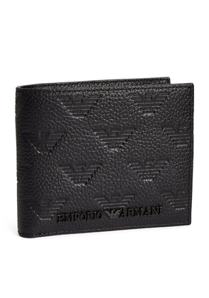 Emporio Armani Leather Eagle Bifold Wallet