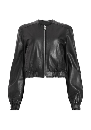 Allsaints Leather Everly Bomber Jacket