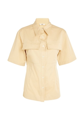 Lvir Cotton-Blend Open-Back Shirt