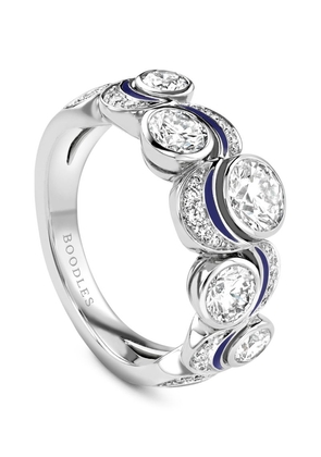 Boodles Platinum And Diamond Over The Moon Ring