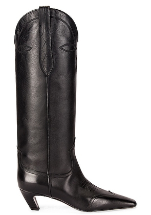 KHAITE Dallas Boots in Black - Black. Size 39.5 (also in 40.5, 41).