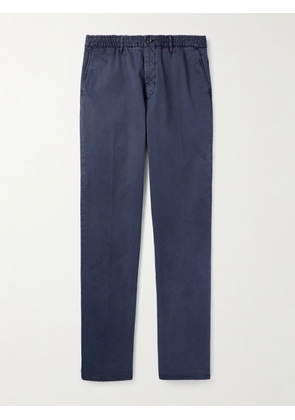 Incotex - Slim-Fit Stretch-Cotton Gabardine Trousers - Men - Blue - UK/US 28