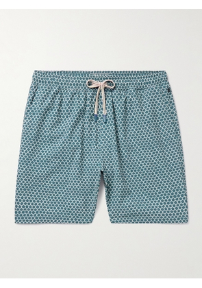Faherty - Shorelite Straight-Leg Mid-Length Printed Recycled Swim Shorts - Men - Blue - S