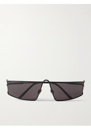 SAINT LAURENT - New Wave Rectangular-Frame Metal Sunglasses - Men - Black
