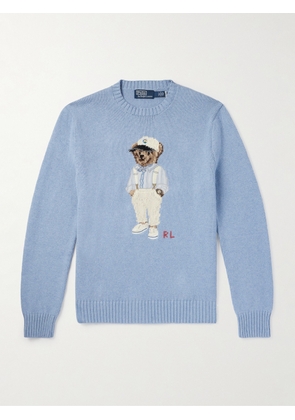 Polo Ralph Lauren - Appliquéd Cotton Sweater - Men - Blue - S