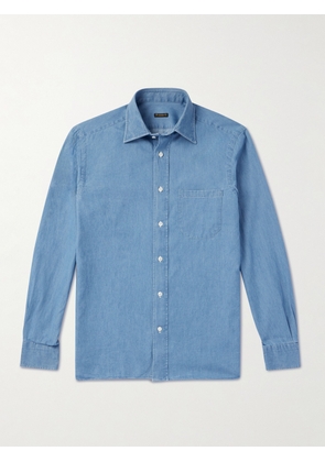 Rubinacci - Cotton-Chambray Shirt - Men - Blue - XS